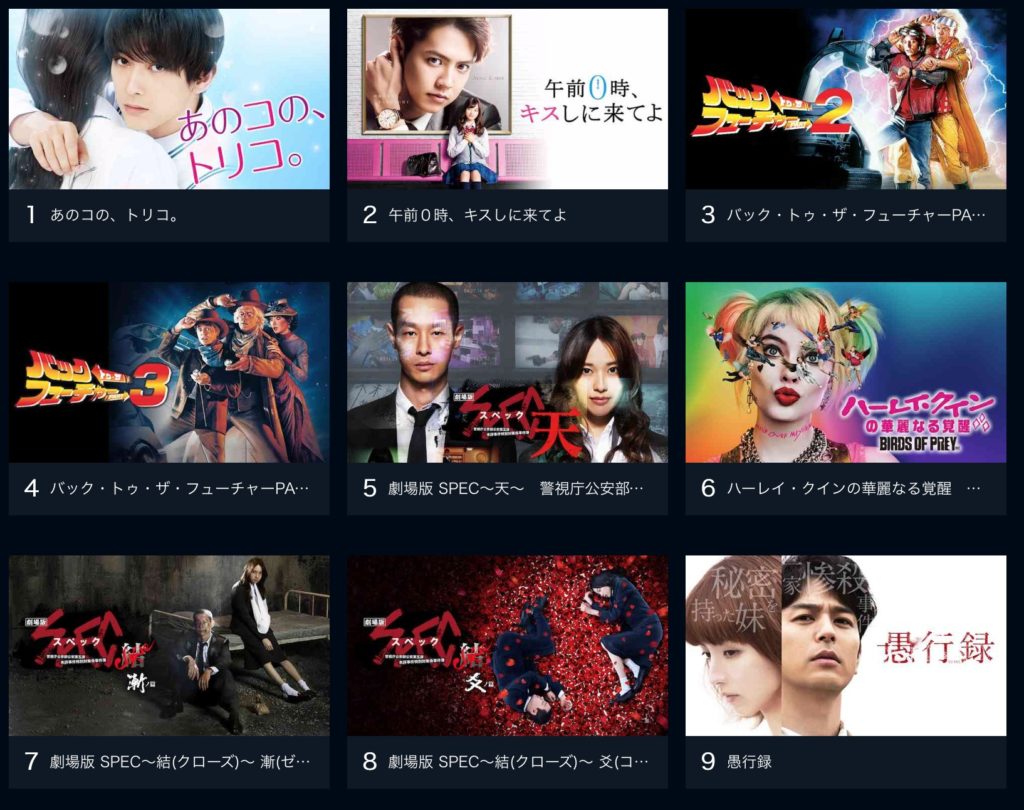 VOD、おすすめ、U-NEXT、映画